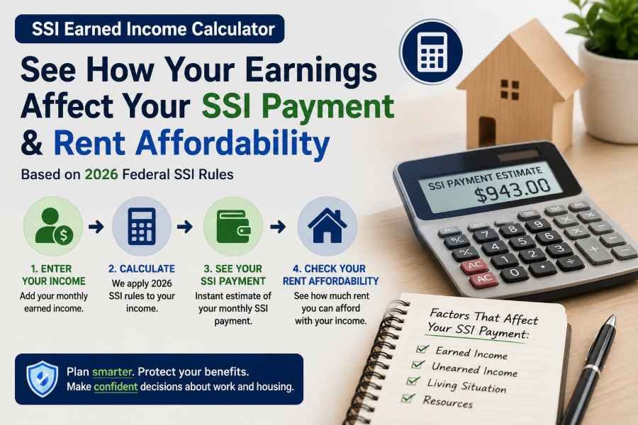SSI earned income Calculator